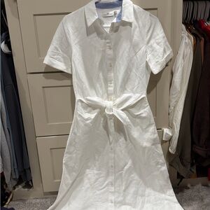 Vineyard Vines White Button-Down Dress Size 0